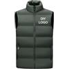BAGLEV Gilet Invernale da Uomo con Colletto alla Coreana Logo Personalizzato/Testo Giacca Senza Maniche Addensato Piumino Anti Gilet Caldo Personalizzato Fai da Te da Uomo ArmyGreen,XXL