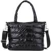 AMZLORD Borsa tote trapuntata da donna Borsa a tracolla imbottita versatile Borsa a tracolla morbida e leggera Borsa da pendolarismo invernale casual di capacità (Nero)
