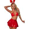 MIZSPISE 2 Pezzi Minigonna Set Vestito Estivo Sexy Slim Senza Maniche Top Gonna Corta Aderente Abiti Party Club Outfits (IT, Testo, Taglia Unica, Regular, Regular, Rosso)
