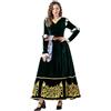 Vhersily Vestito da Principessa Coraggiosa per Donna, Vestito da Cosplay di Merida, Verde, Costume Medievale per Halloween, da Sera Estivo, da Cocktail, Abbigliamento da Discoteca, alla Moda
