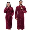 Gräfenstayn accappatoio uomo e donna microfibia - collo a scialle - unisex - lungo - pile comodo - OEKO TEX Standard 100 - taglia (Bordeaux, XXXL)