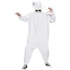 Gefomuofe Onesie, tuta da uomo, per carnevale, Halloween, cosplay, slim fit, tutina a maniche lunghe, per adulti, unisex, per adulti, carnevale, bianco, XXL