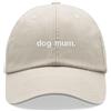 Cap Base Cappello da baseball con scritta Dog Mum, vintage, lavato, unisex, regolabile, Pietra, Taglia unica