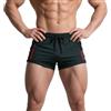 Muhshoiy Costume da Bagno Uomo Pantaloncini Sportivi da Uomo Pantaloni Corti da Corsa con Taschino e Coulisse Calzoncini da Surf sulla Spiaggia con Fodera in Cotone e Tasche Grigio M