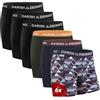 DANISH ENDURANCE Boxer Uomo Cotone Elasticizzato Premium, Con o Senza Apertura Frontale, 6 Paia, MC (3x Nero, 1x Blu/Bordeaux, 1x Retro, 1x Verde/Arancione), XXL
