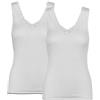 BODYPERFECT Canotta Donna Intimo Lana 50% Spalla Larga Top Donna Camiciola Magliette Intime Donna Set 2 Pezzi Made in Italy (Bianco, Large)