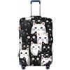 Mexpekil Copertura elastica per valigie, protezione universale per trolley da viaggio, Gatto bianco e nero., S Fit 18-21 Inch Luggage