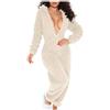HAOLEI Pigiama Donna Invernale Intero Adulto Cosplay Animale Onesies Morbido e Caldo Pigiama Invernale Pile con Cappuccio e Tasche Tuta Intera in Peluche Ideale Regalo per Costume Carnevale Halloween Natale