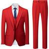 MISSMAO Abito Completo Uomo Smoking Vestito Elegante Formale Cerimonia Abito 3 Pezzi Suit Slim Fit Business Wedding Giacca e Gilet e Pantaloni