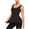 BELLISSIMA BY FAP Spalla Larga in Microfibra Semplice Donna Canotta Aderente 3 Pezzi (IT, Testo, L, XL, Regular, Regular, Nero)