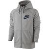 Nike AW77 - Felpa con cappuccio di pile, zip completa, grigio, M