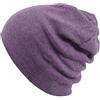 CHARM Berretto Uomo E Donna Invernale 100% in Cotone Organico, Made in Japan, Beanie A Maglia Chemio Slouch Unisex Giapponese Viola