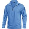 KEFITEVD Top sportivo da uomo con cerniera a 1/4, a maniche lunghe, per palestra, corsa, attività all'aperto, escursionismo, pesca, con colletto alla coreana