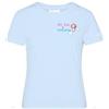 Saint Barth Mc2 Donna T-Shirt Manica Corta EMI0001-Mi Fai Volare Charm EMB Cotone Azzurro L