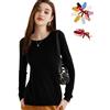 Chanyarn Maglione da Donna 100% Cashmere Autunno Inverno Girocollo Super Caldo Leggero Maniche Lunghe Pullover in Maglia