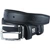 Sergio Tacchini Cintura Uomo Esterno PU Interno Pelle, Fibbia Nickel Free