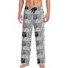 JUMBEAR Pantaloni pigiama da uomo colorati con gatti carini, pantaloni da notte con tasche, A, M