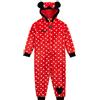 Disney Pigiami Interi a Maniche Lunghe per Ragazze Topolina Minnie Mouse Rosso 9-10 Anni