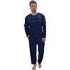 Kruxader, Ensemble Pigiama da Uomo en Pile thermique PJ Fairisle (Bylur Navy, 2XL)