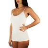 Clessidra Pacco da 3 Top Spalla Stretta Donna in Lana Cotone Made in Italy, Top Intimo Donna, Cotone, Canotta Donna, Canottiere, Top PT4010 (3, Bianco)