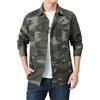 PODOLIXIA Camicia da Uomo Camouflage a Maniche Lunghe, in Cotone Regular Fit, Camicia Cargo con Tasca sul Petto, Camicia da Tempo Libero per Uomo, con Colletto, a Maniche Lunghe, Camicia da Uomo a