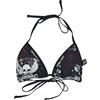 Rock Rebel by EMP Donna Top Bikini a Triangolo Nero Mix And Match con Imbottiture Estraibili M