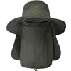 ehsbuy Cappelli da Pesca per Uomo e Donna con Copertura per Il Viso Cappello da Sole a Tesa Larga da Spiaggia Mesh Safari Caccia Giardinaggio Cappello da Secchio Packable