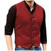 Solovedress Gilet da uomo, vintage, classico, in lana, formale, vestibilità regolare, per matrimoni