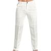 Generico Pantaloni Casual da Uomo in Lino Pantaloni di Lino Pantaloni Panno da Uomo Regular- Fit Pantaloni Uomo Estivi da Lavoro Pantaloni Uomo Chino Estivi