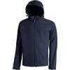 SADISRLS U-Power Kyra Giacca da Lavoro da Uomo in Softshell, Impermeabile, Antivento, Traspirante, con Cappuccio Staccabile, Blu (IT, Testo, XXL, Regular, Regular)