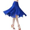 YOUCAI Gonna da Ballo da Donna Gonna Latino Danza Salsa Maglia Flamenco Valzer Tango Liscio Costumi da Ballo Grande Swing Pratica Danza Gonne,Blu,Taglia Unica