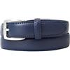 BELTINGER Cintura per bambini in pelle bovina pieno fiore 2,5 cm | Cintura in pelle per bambine 25mm | Cintura stretta in gonna 25mm | Navy 75cm