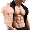 YEEFAIRY Pettorale Muscolare in Silicone Realistico Textura Cutanea Lifelike Addome Maschile Falso Armatura per Uomini e Donne Petiti Crossdresser e Cosplay (Pelle Chiara, M)