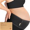 KeaBabies Cintura addominale Gravidanza - Cintura di gravidanza morbida e traspirante - Cintura addominale di sostegno - Cintura di sostegno (Midnight Black, XL)