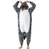 DarkCom Unisex Adulto Animale Onesie Zebra Carnevale Costume S