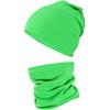 TupTam Berretto e Sciarpa Scaldacollo Coordinati per Bambini, Verde, 52-54
