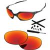 PapaViva Lenti di ricambio e kit di gomma per Oakley Romeo 1, Rosso fuoco, Romeo 1