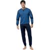 Generico Lotto Pigiama Felpato Uomo Sportivo Caldo Invernale Felpa di Cotone (IT, Testo, M, Regular, Regular, LP2129 Jeans)