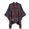 YianBestja - Poncho da donna autunno/inverno con nappa, 130 x 150 cm, reversibile B29-1. Taglia unica