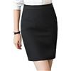 ZH8FCHAN Gonna A Tubino Corto Nero Donna Vita Alta Ginocchia Gonna Dritta Bodycon Midi Gonna Lunghezza al Ginocchio, Elasticizzata, Aderente E Longuette