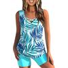 uxxnjfg Tankini Donna Curvy Costume Donna Due Pezzi Senza Segni Abbronzatura Casual Costumi da Bagno Tankini Coordinati Estivi Moda Abbigliamento Contenitivo Due Pezzi Mare