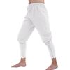 Odizli Pantaloni medievali da uomo, lunghi, in lino, gotico, steampunk, vittoriano, Halloween, carnevale, cosplay