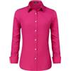 Stamain Camicia Donna Manica Lunga No Stiro Blusa Elegante Regular Fit Camicetta Classica per Ufficio Lavoro Cerimonia vestibilità Comoda