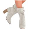 Kobilee Stivaletti Donna Invernali Comode Bassi Autunnali Ankle Chelsea Boots Morbidi Cowboy Chunky Stringati Anfibi Stivaletti Scamosciati con Tacco Eleganti Pelle Stivali Calzino