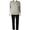 RAGNO Pigiama Uomo Cotone Estivo Manica Lunga Scollo v con Polsini Jersey di Cotone Articolo U459N2 JS CO VI PGL SC V, 147MF Fantasia Sasso Melange, 50