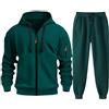 Generisch - Tuta da uomo e invernale imbottita con cerniera, personalità, tuta casual in stile western con cinturino in pelle di agnello, a, L