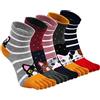 ZFSOCK Calzini con Dita Separate Donna Cotone Calze Infradito Senza Punta Fantasia Colorati Calzini Separa 5 Dita Piedi Divertenti Animali Modello Sportivi Casual,36-41,Kitten-5 paia