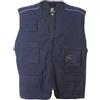 Siry Work Gilet senza maniche uomo multitasche, in cotone e poliestere, pesca, logistica, con tasca portabadge a scomparsa e profili rifrangenti, JRC Art. New Safari