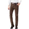 Generisch Pantaloni da uomo foderati Classic Fit in velluto a coste con vestibilità classica, elasticizzati, rilassati, dritti, per autunno e inverno, casual, chino, comodi, per il tempo libero, caffè