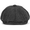 KeepSa Coppola Newsboy cap Baker Boy - 8 Pannelli Peaky Herringbone Tweed Gatsby Hat Ivy Cappellino Irlandese per Uomo e Donna, Grigio, 55-56